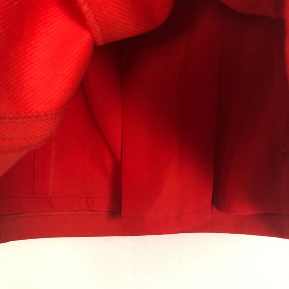 LOFT Split Front Red High Rise Skirt Size 0 Petite - Picture 5 of 7